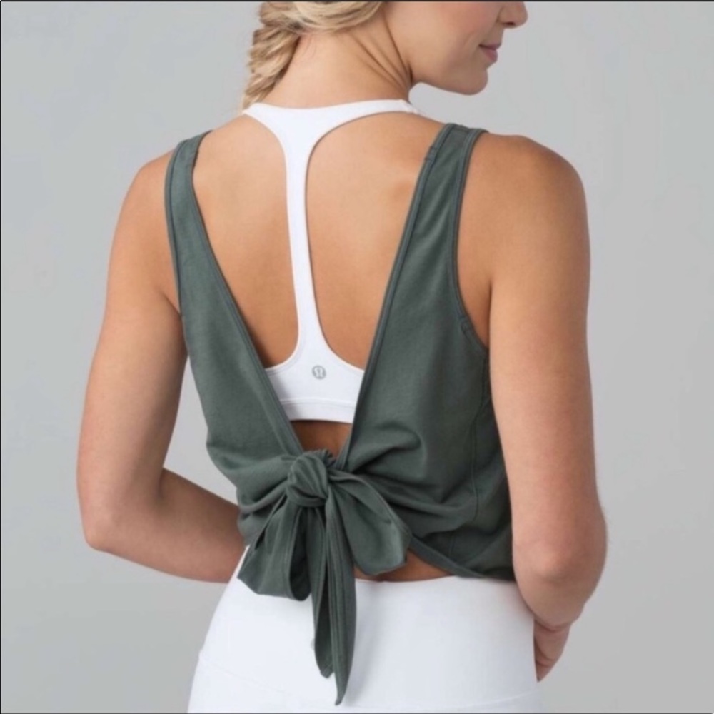 Green Lululemon Its A Tie Tank